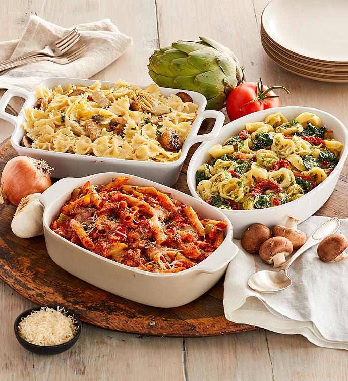Roman pasta trio