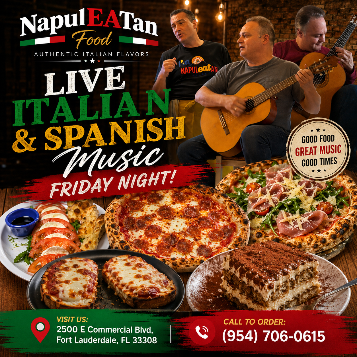 Live music night at NapulEATan, Fort Lauderdale