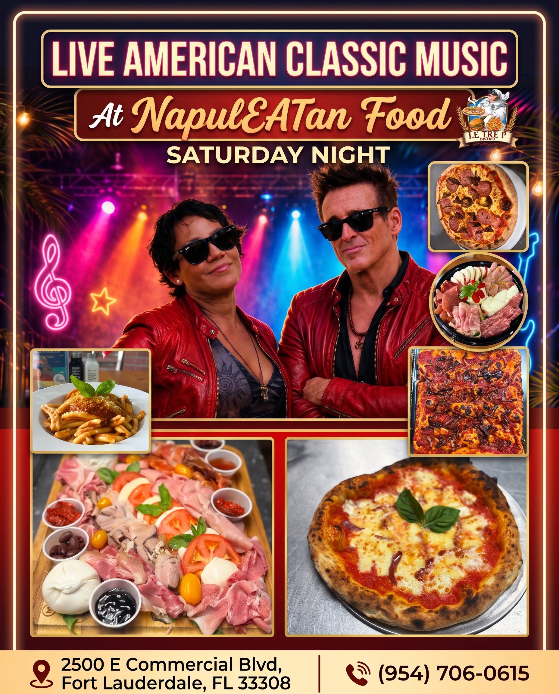 Live American music night, Saturdays at NapulEATan Fort Lauderdale